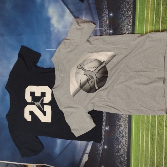 Jordan - Black gray lot of 2 Jordan tees size large - Picture 1 of 4